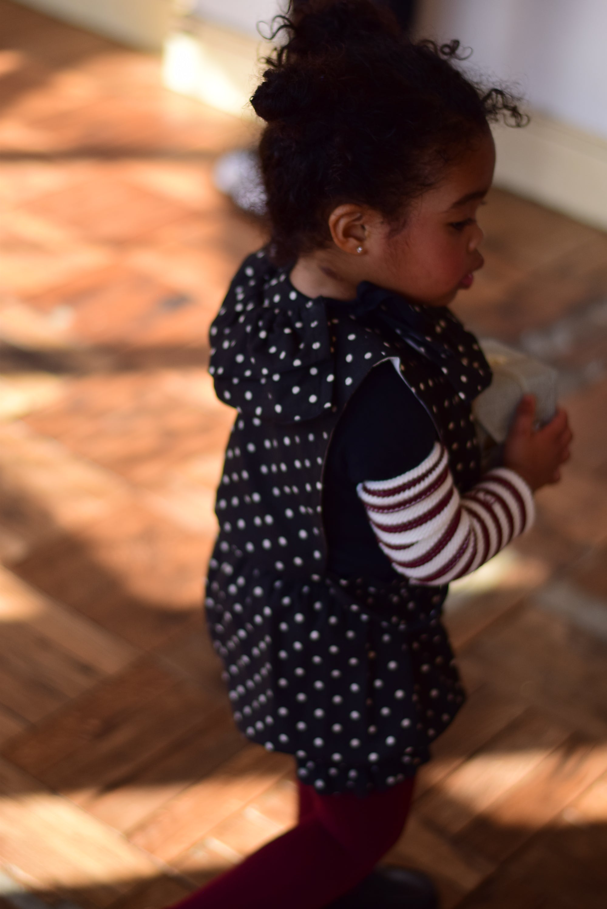 Heirloom Vest Bib ＆ Soft Hug Bloomer set│black dot