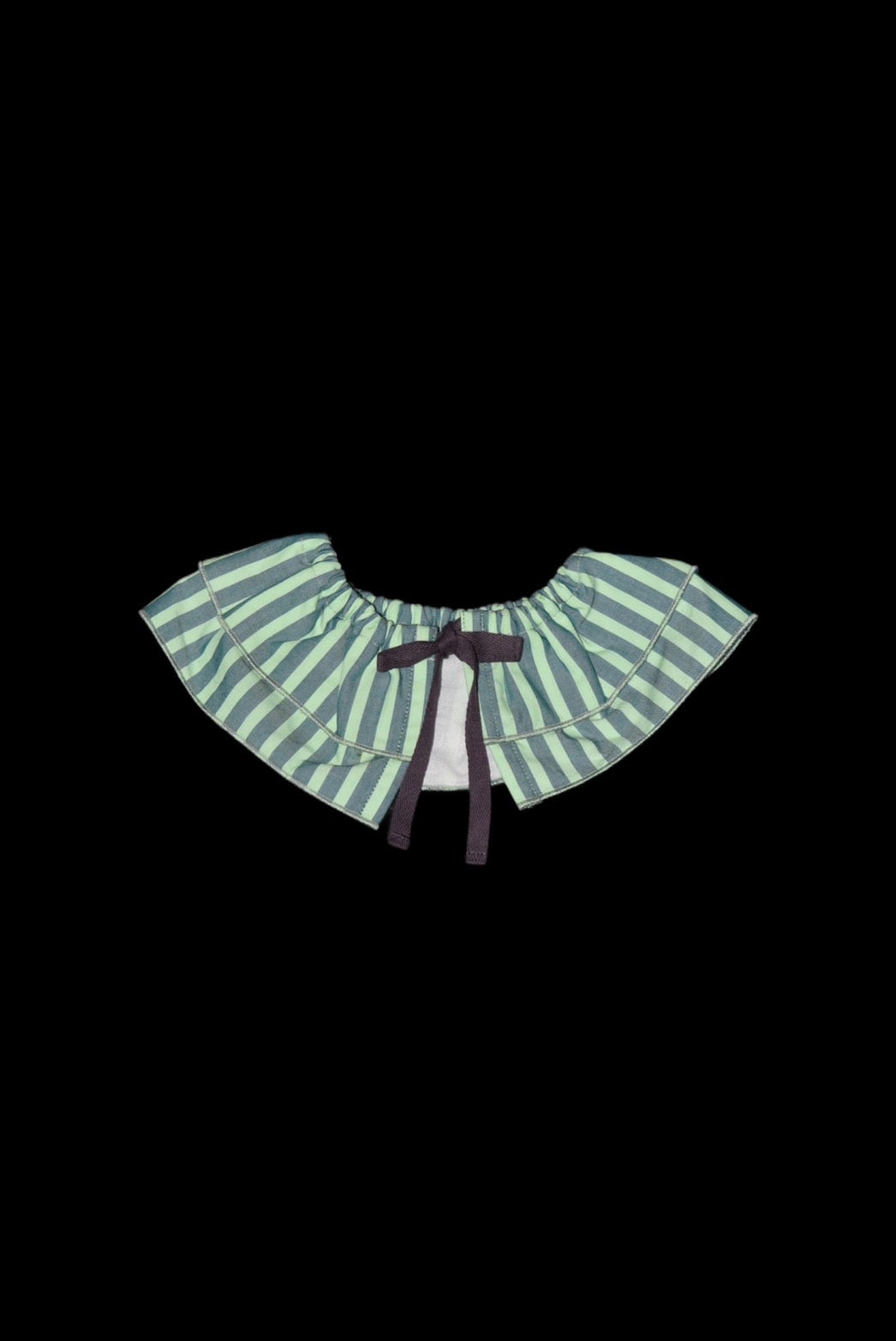 Little Loop Bib Collar│green candy stripe