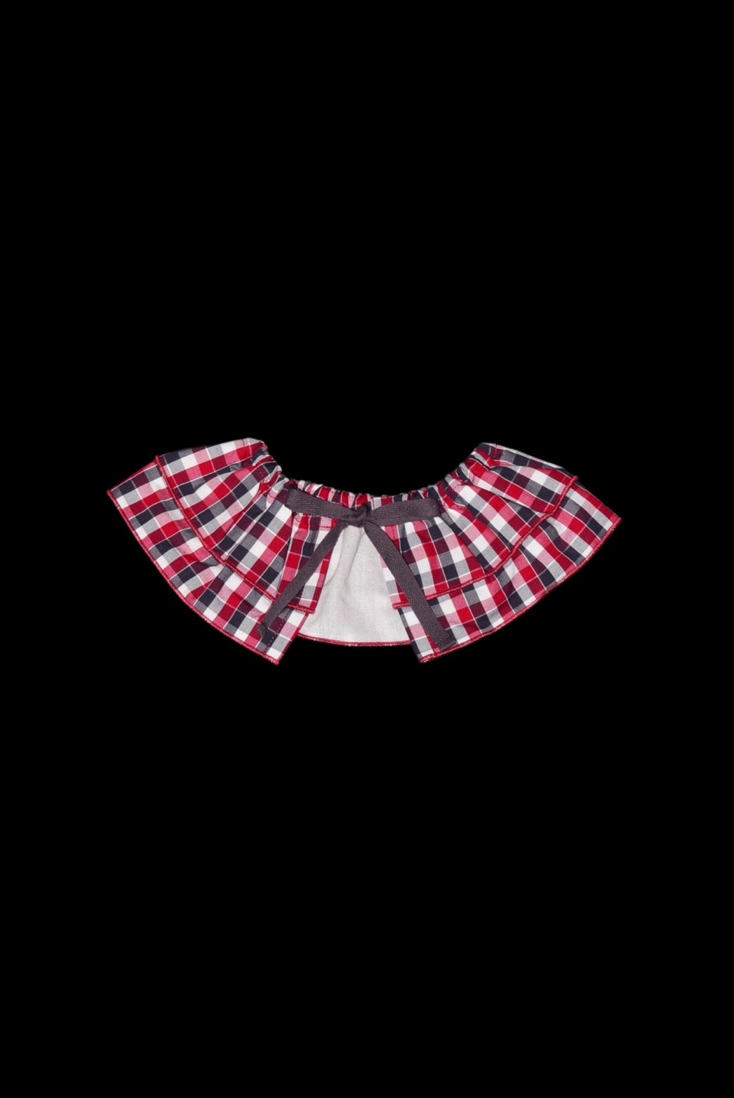Little Loop Bib Collar│cozy red check