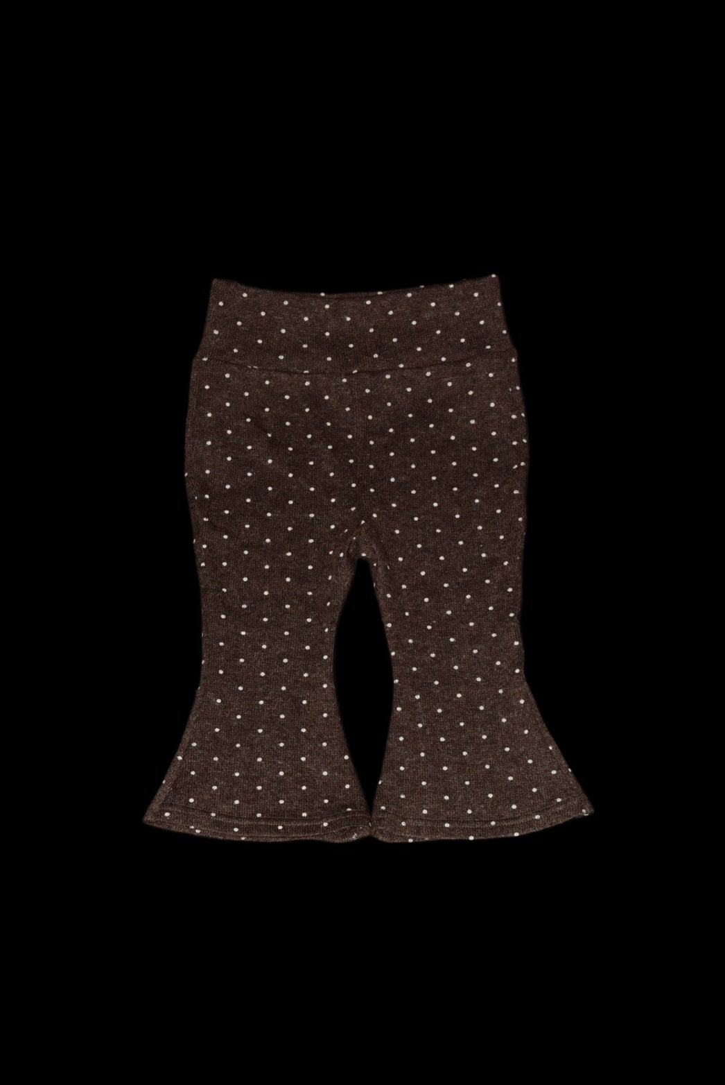 Warmly Flare Pants│polka dot wool